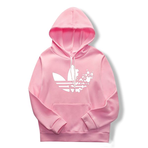 

2019 women's sweatshirt long-sleeve hoodie plain color printed casual sportswear spring and autumn new men's and women's wear, Black
