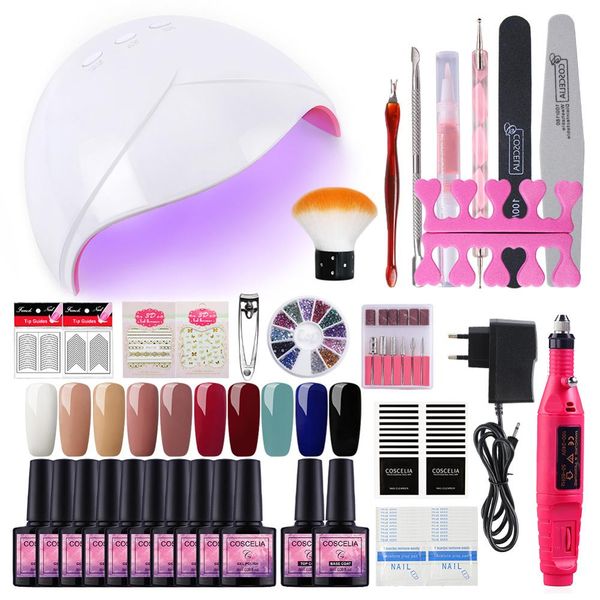 

Nail Set 36W UV LED лампа сушилку 10 цветов ногтей Гель-лак Kit Soak Off маникюрный набор гель по