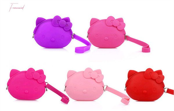 

hellokitty silicone purse wallet pouch case clutch key wallet xw 1070