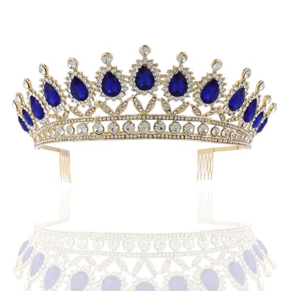 

wedding party 15x6cm tiaras beaded flower leaf headwear of bride crown diamond headwear for bride acting initiation graduation rs-36, White;golden