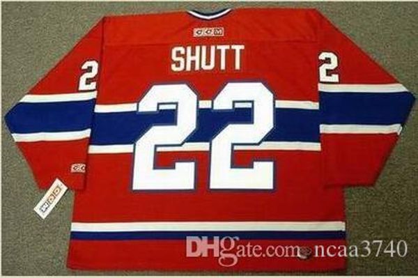 

custom men youth women vintage #22 steve shutt montreal canadiens 1979 1983 ccm hockey jersey size s-5xl or custom any name or number, Black