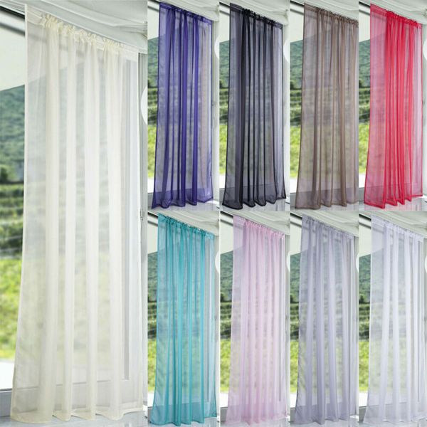 

tulle door window curtain drape panel sheer scarf valances divider sheer voile