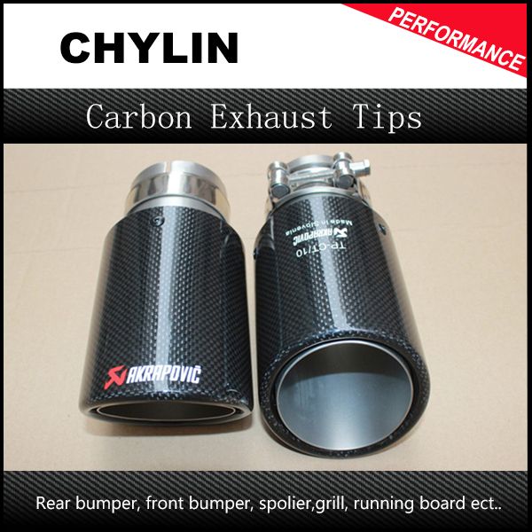 

114mm outlet glossy carbon fiber exhaust tip 304 stainless steel universal muffler tips akrapovic exhaust pipe