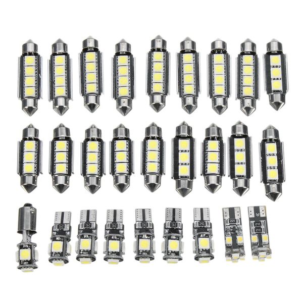 

27pcs белый in-car light led kit for - e-class w211 2002-2008