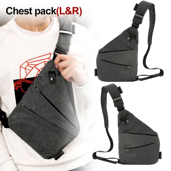 

multifunctional concealed tactical storage gun bag holster men's left right nylon shoulder bag anti-theft chest hunting