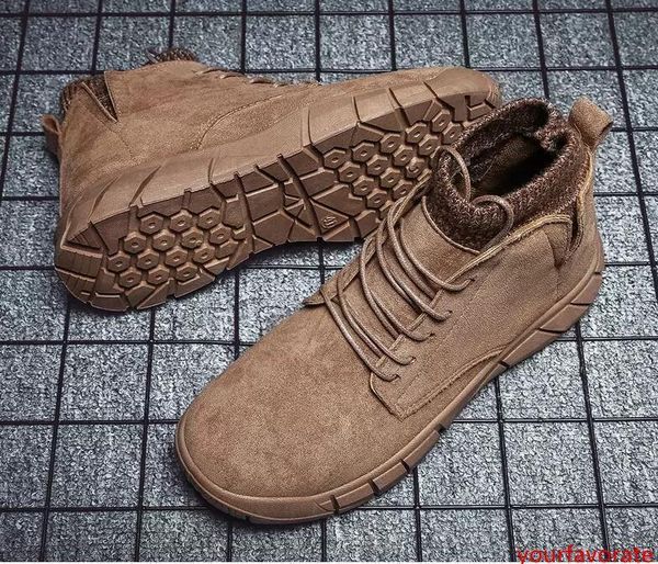 

2019 new fly men boots patchwork knit winter boots designer outdoor ankle martin boots brown black sneakers size 40-44