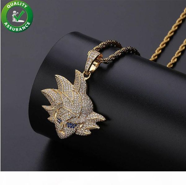 

iced out chains mens gold silver necklace hip hop jewelry cartoon pendant pandora style charms luxury diamond bling shiny rock rapper chain