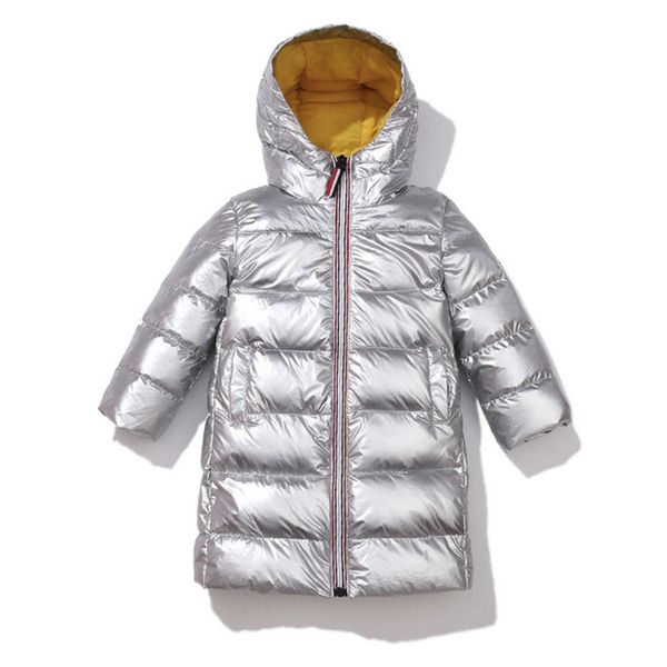 

shiny girls down parkas winter girl warm jackets kid fashion thicken long outerwear for baby boys children coat clothes, Blue;gray