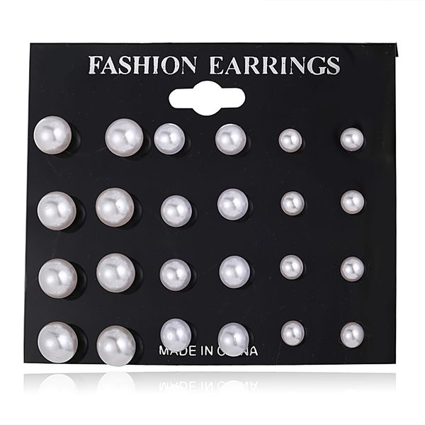 

artificial pearl ear nail suit 12 yes dress classic concise temperament earrings, Golden