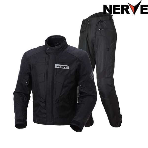 

nerve men's motocross off-road jacket jaqueta oxford cloth waterproof motorcycle riding racing moto jacket with five protectors, Black;blue