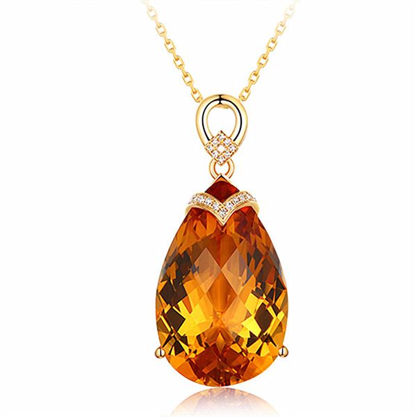 

moonrocy gold color chokers yellow crystal necklace cz party waterdrop for women girls gift dropshipping jewelry wholesale, Silver