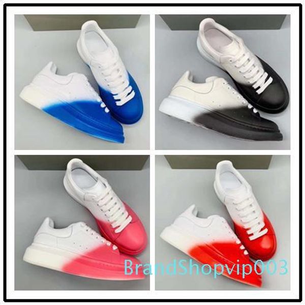 

new 3m reflective designer shoes fashion luxury women shoes men's leather lace up platform sole sneakers white black casual shoes