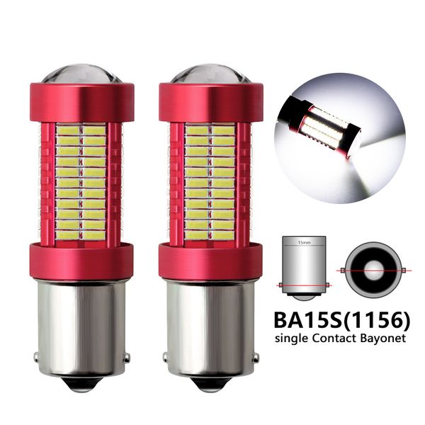 

2pcs ba15s 1156 p21w 1157 led 106 smd 4014 car led light 1157 bay15d auto drl turn signal light fog lights reversing lamp