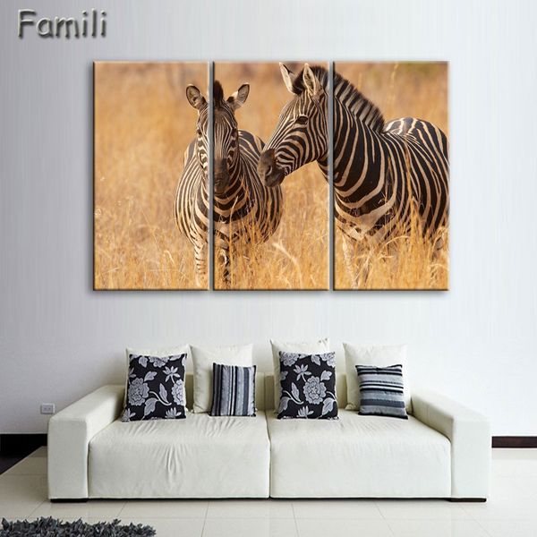 

NO FRAME CANVAS ONLY zebra animal canvas painting wall art pictures for living room home decoration printed on canvas