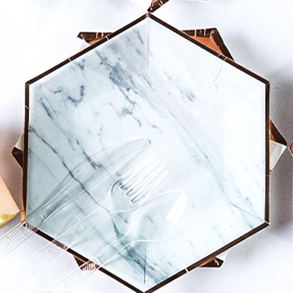 

позолота мрамор одноразовая посуда бумажные тарелки свадебные украшения дети день рождения baby shower party supplies