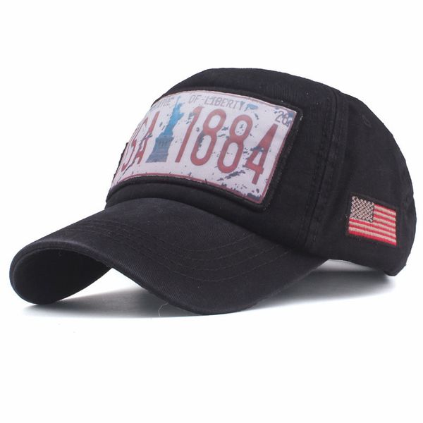 

2019 selling washed baseball cap printing patch cotton hat men's hat cap, Blue;gray