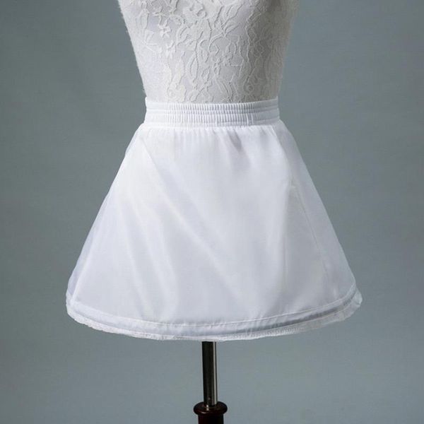 Yok Çember Beyaz Tutu Etek Çiçek Kız Elbiseleri Çocuklar Kısa Petticoat Çocuk Kısa Crinoline Petticoats Kızlar