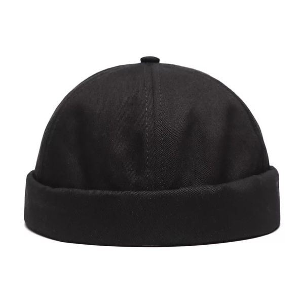 

round docker sailor biker cap streetwear pumpkin vintage navy brimless beanies hat melon sailor casual short harajuku cap, Blue;gray