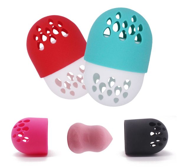 

health beauty soft silicone powder puff drying holder egg stand beauty pad makeup sponge display rack cosmetic blender sponge case
