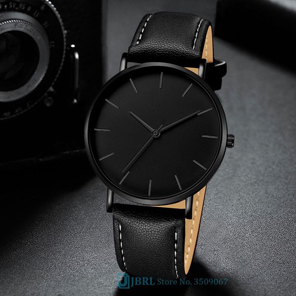 

jbrl watch men wristwatch mens watches pu leather analog watches mens 2019 quartz watch men hours relogios masculino, Slivery;brown