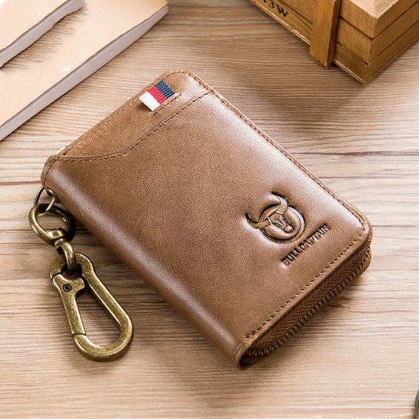 

kcc01-car key bag leather men's business universal door lock bag soft cowhide multi-card convenient coin purse