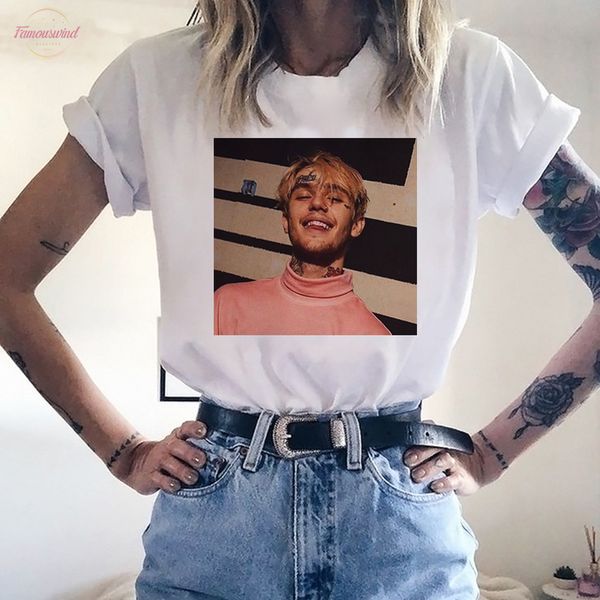 

90s graphic lil peep modal tshirt harajuku hip hop t shirts women cry baby ullzang fashion t shirt hell boy streetwear top, White