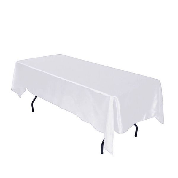 

1pcs/lot satin white/black/pink tablecloth rectangular l banquet table cloth for wedding party table cover home decoration