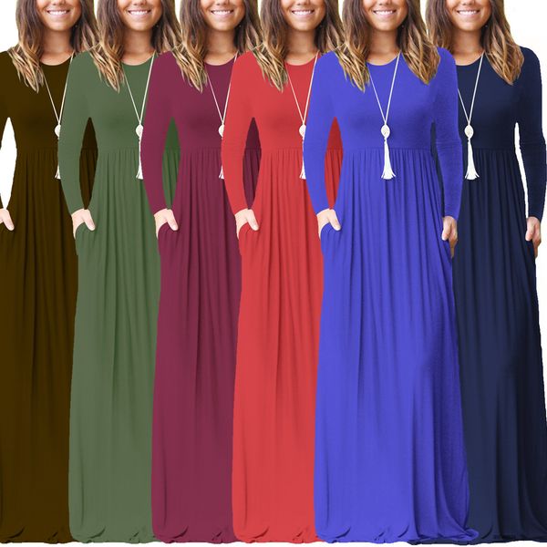 

womens designer skirt season long sleeve casual pocket dress4ik6, Black;gray