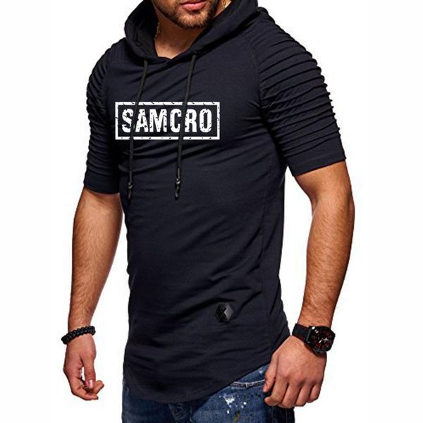 

soa sons of anarchy the child fashion samcro print gradien t-shirt men pullover folds casual mens tee shirts pullover er