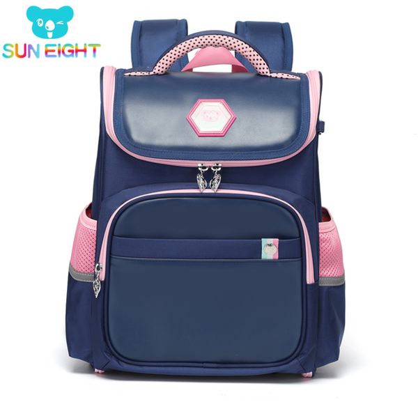 

eight 2020 new orthopedic sun school bags for girls pu children backpack 3d zippers backpacks waterproof kids bag