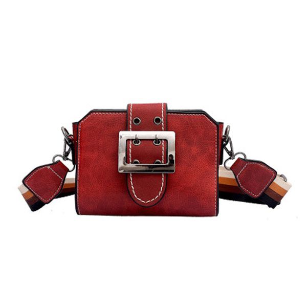 

2019 new women's fashion shoulder bags solid color pu leather girls small square bag large capacity single shoulder small bags