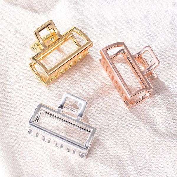 

europe fashion jewelry women's geometric rectangular metal hairpin hair clip bobby pin lady barrette hair accessories s474, Golden;silver