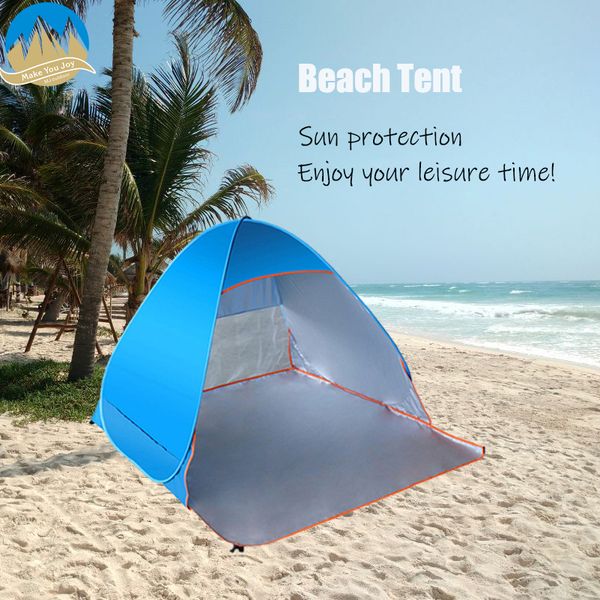 

myj instant -up beach tent ultralight automatic anti-mosquito camping tent outdoor uv sun protection shelter