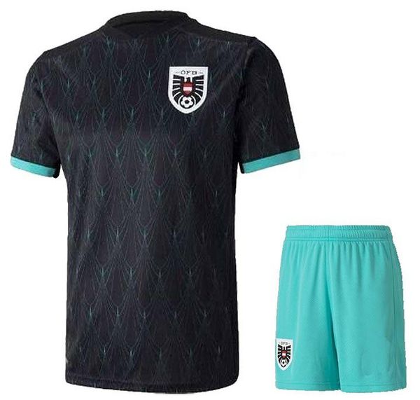 

2020 austria soccer jersey men + kids football shirts and shorts 20 21 alaba sabitzer grillitsch football kits soccer uniforms, Black;yellow