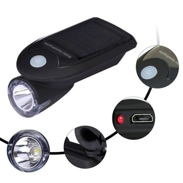 

велосипеды фара и задний фонарь установить водонепроницаемый солнечных батареях велосипед свет 4 освещение режимы высокой яркости аксессуары