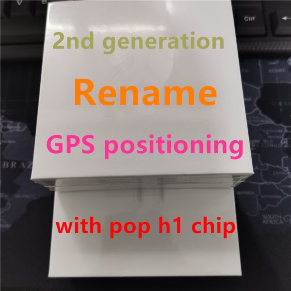 

2020 2 generation change name gps positioning wireless charging bluetooth earphone with smart sensor matte h1 chip