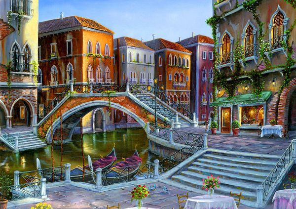 

robert finale landscape venetian oil paintings gifts modern art canvas print painting living room bedroom wall pictures home decoration r014