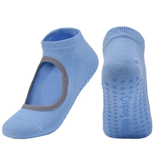

brothock professional combed cotton yoga socks non-slip processing soft sport female yoga sock fitness five fingers back slip, Black