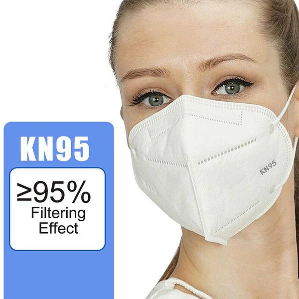 

kn95 face mask anti dust bacterial 5-layers pm2.5 dustproof protective 95% filtration mouth muffle cover 100pcs ce