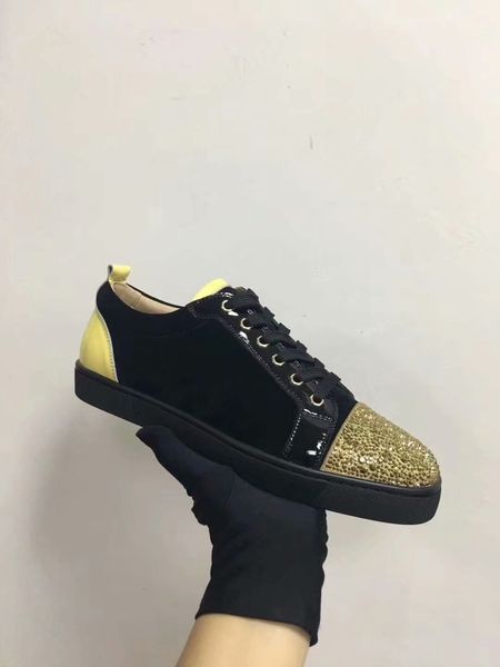 

mens designer flat shoes for men women designer red bottom luxury shoes men loafers casual luxury genuine leather, Black