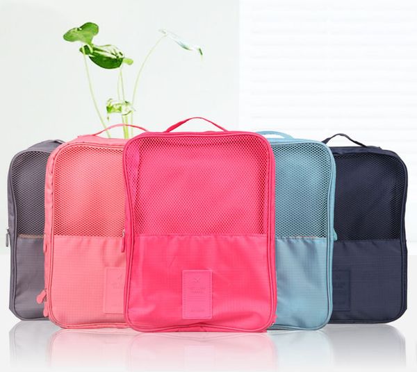 

водонепроницаемая обувь сумки для хранения организатор чехол карманная сумка ручка нейлоновая молния сумки для одежды в путешествии открытый