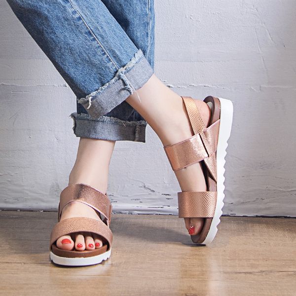 

shoes woman waterproof sandals wedges shoes for women ladies women designers female flat sandals platform, Black