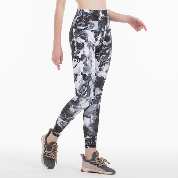 

высокое качество 2020 фитнес спортивный йога брюки женщины девушки высокой талией бег йога костюмы женские спортивные гетры женские camo брю, Black;white