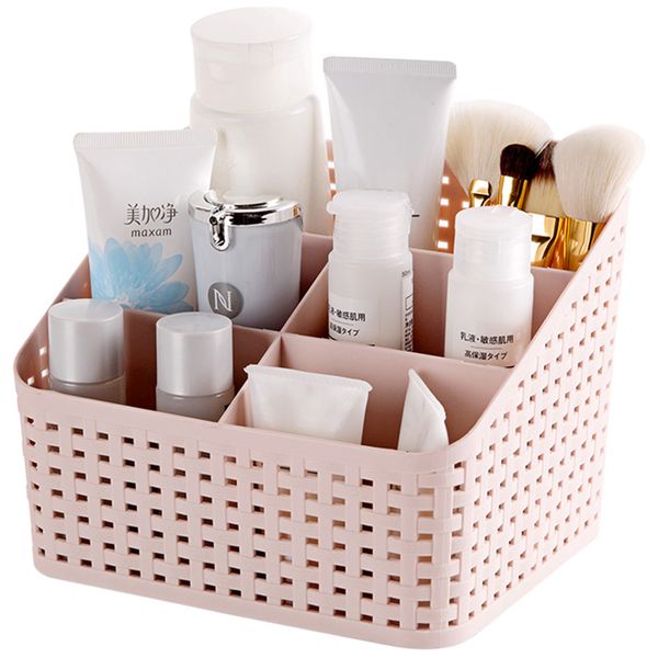 

litthing multi-functional plastic cosmetics case mesh wash toiletry storage brush storage lipsticks holder beauty box