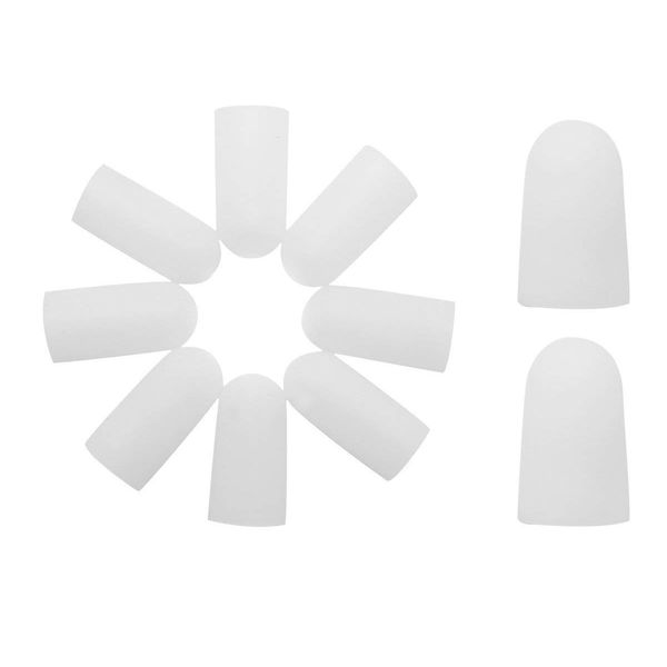 

10pcs silicone toes cap gel feet sleeve pads cover protector for corns removal toes massager pain relief finger gel tube insoles