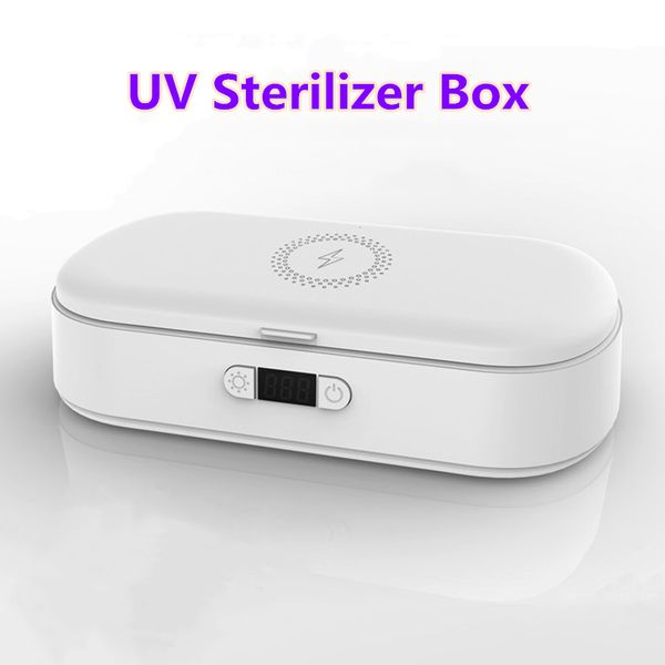 Multifuncional UV Sterilizer Sem Fio Carregador Sem Fio Telefone Celular UV Caixa de Desinfecção UV Caixa de Esterilização Caixa Móvel Sanitizer