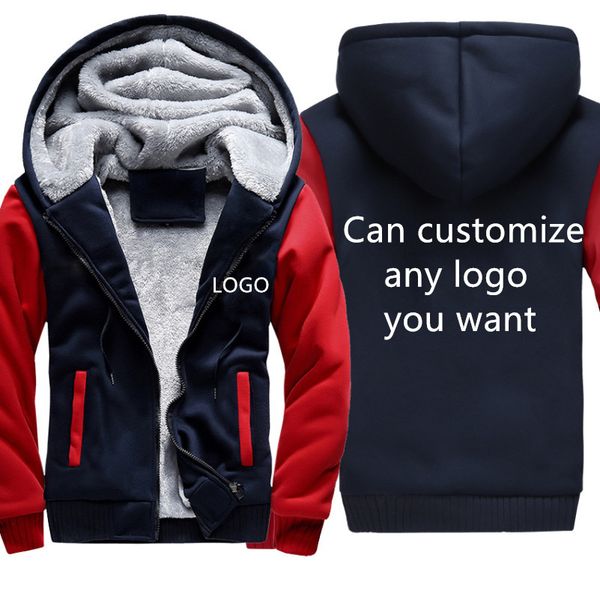 

raglan hoodies men custom logo car funny print solid color winter thick warm fleece zipper coat hiphop harajuku male jackets, Black