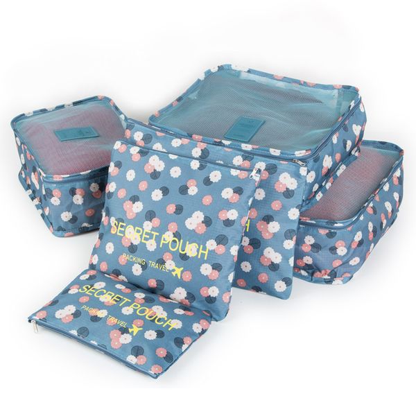 

packing cubes 6 pcs/set travel storage bag luggage bad organizer suitcase container organiser closet cupboard home wardrobe 60xx