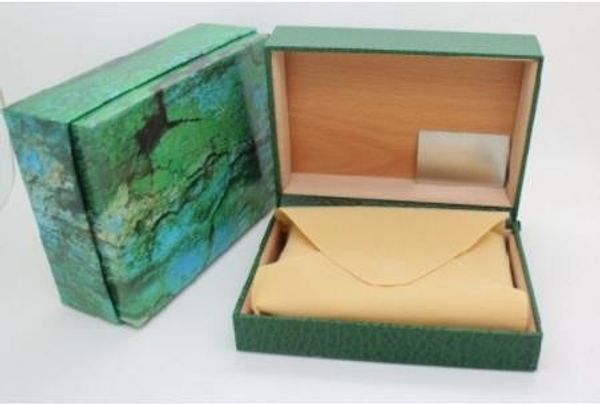 

luxury watch box original inner outer womans watches boxes men wristwatch green box booklet card ing, Black;blue
