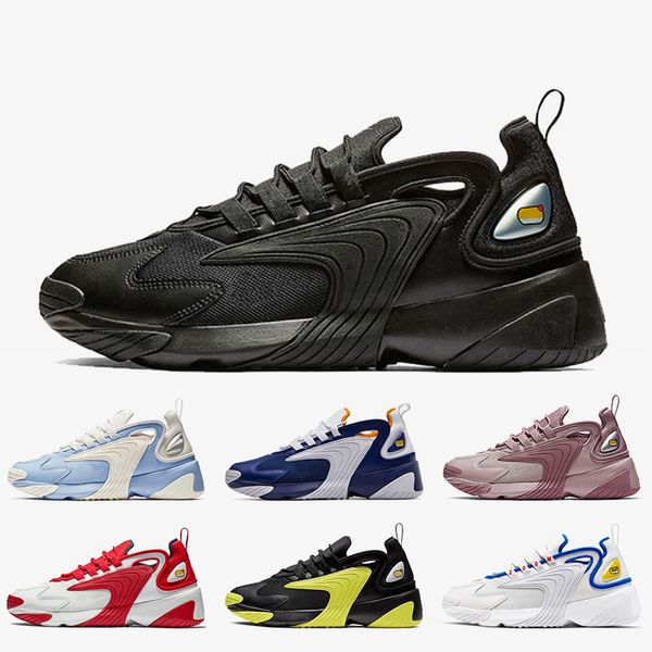 

zoom 2k dynamic yellow m2k tekno running shoes men women triple black white university red mens trainers sports sneakers nik, White;red